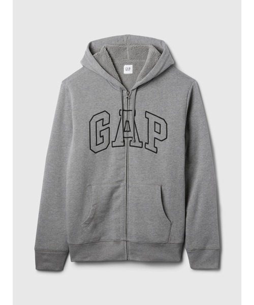 GAP（ギャップ） ジップアップパーカー X-SMALL ブラック メンズ