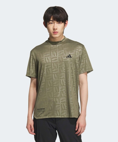 adidas（アディダス） ポロシャツ 半袖 BOSロゴ柄デボス モックネック