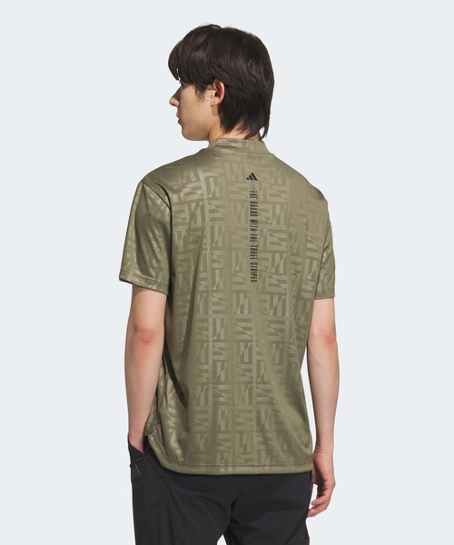 adidas ポロシャツ BOSロゴ柄デボス モックネック 半袖シャツ
