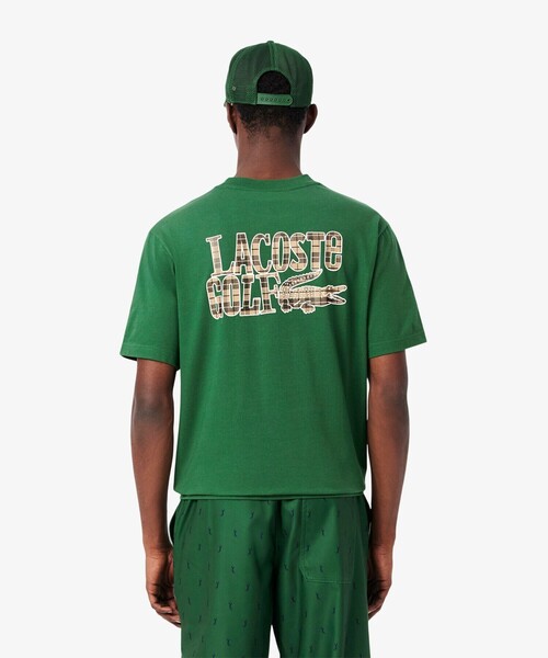 【イエロー】ラコステゴルフバックプリントウルトラドライロングスリーブTシャツ ラコステ LACOSTE ラコステゴルフバックプリントウルトラドライロング