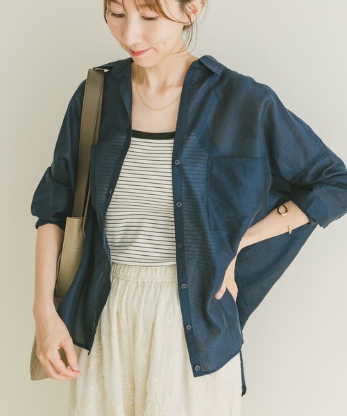 ITEMS URBANRESEARCH ブラウス シャツ シアーポケットスキッパー