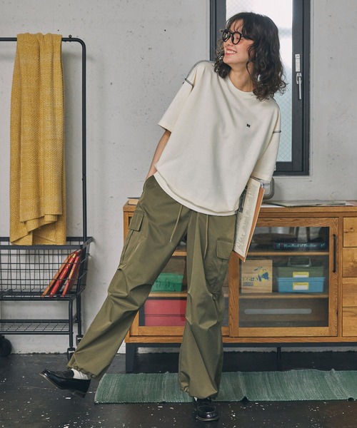 tシャツ ナンバリング刺繍 配色ロックステッチ Tシャツ