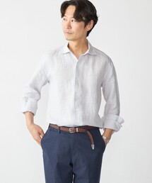 シャツ SHIPS: ウォッシュド リネン ストライプ シャツ メンズ｜ZOZOTOWN Yahoo!店