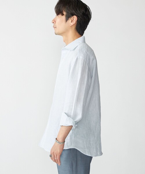 SHIPS（シップス） シャツ SHIPS: ウォッシュド リネン ストライプ