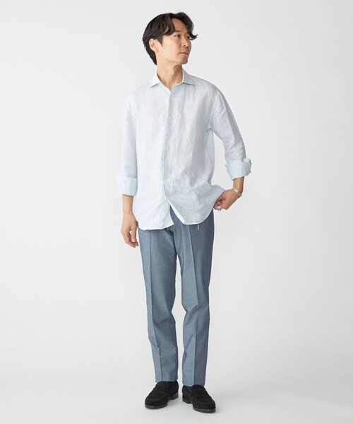 SHIPS（シップス） シャツ SHIPS: ウォッシュド リネン ストライプ