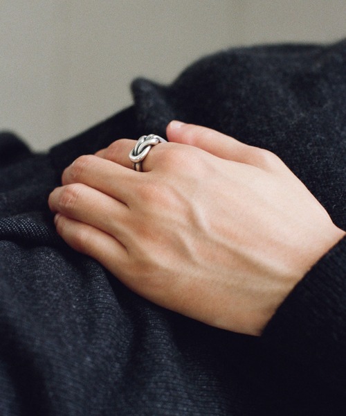 WYM LIDNM 指輪 リング TWIST RING / FLUX EDGE KNOT DROPLET LEAF