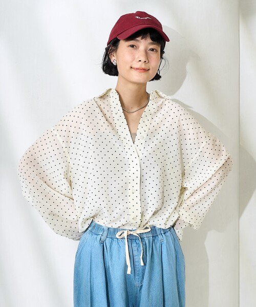 FREAK'S STORE ブラウス 限定展開 インド ボイル ピンタック ギャザー フリル ブラウス