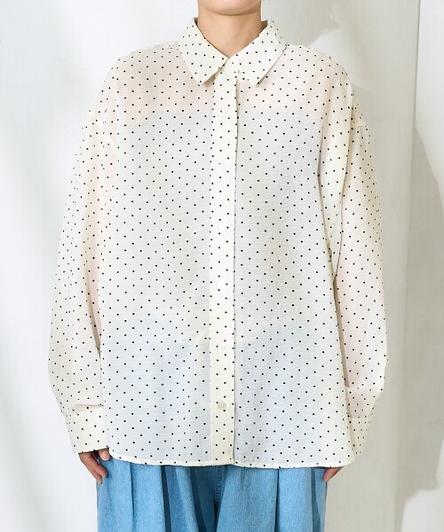 新品未使用　シアードットシャツ FREAK'S STORE（フリークスストア） ブラウス シャツ シアードット