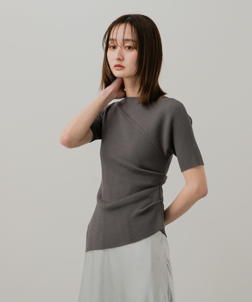 ⌘urban research⌘半袖ニット ITEMS URBANRESEARCH ニット セーター コンパクト半袖ニット
