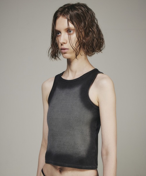 タンクトップ ノースリーブ BLR/ビーエルアール/HIGH-TENSION GRADATION WASHING SLEEVELESS レディース メ