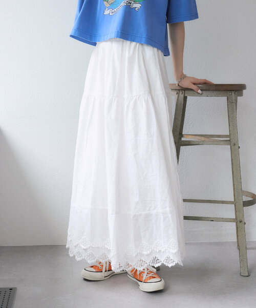 w closet スカート ヴィンテージレーススカート : ZOZOTOWN
