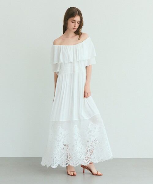 GRACE CLASS ワンピース ラッフルレース切替マキシ : ZOZOTOWN Yahoo