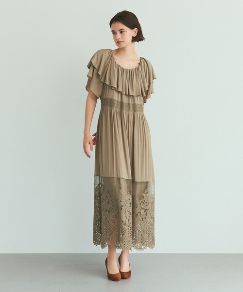 GRACE CLASS ワンピース ラッフルレース切替マキシ : ZOZOTOWN Yahoo