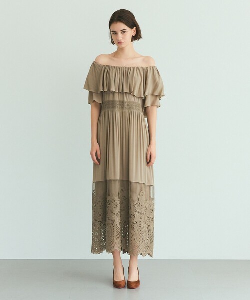 GRACE CLASS ワンピース ラッフルレース切替マキシ : ZOZOTOWN Yahoo