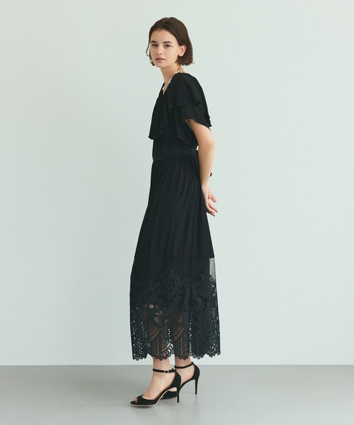 GRACE CLASS ワンピース ラッフルレース切替マキシ : ZOZOTOWN Yahoo