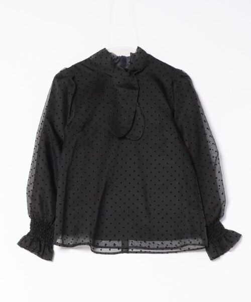 「Maglie le cassetto」 長袖ブラウス 9号 ブラック レディース