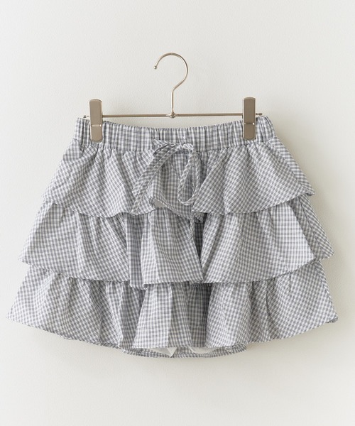 【OHESHIO】CHECK FRILL MIDI SKIRT チェックフリルスカート OHESHIO】25ss CHECK FRILL MIDI SKIRT (OHESHIO/スカート