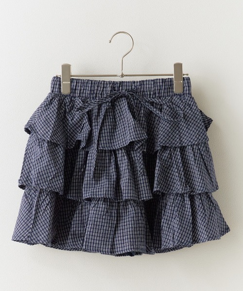 ROOP TOKYO スカート frill design check skirt / フリル