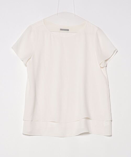 セオリーリュークス 半袖ブラウス サイズ040 theory luxe セオリーリュクス 半袖 ブラウス ボートネック 無地