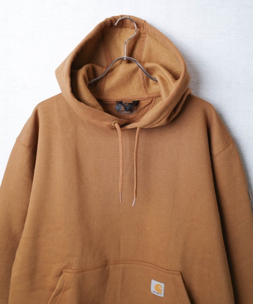 Carhartt パーカー　カーハート フーディー ブラウンXL Carhartt カーハート 裏起毛 企業ロゴ刺? スウェットパーカー メンズXL