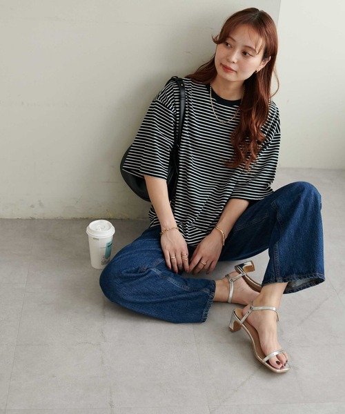 「DISCOAT」 半袖Tシャツ MEDIUM ベージュ系その他 レディース