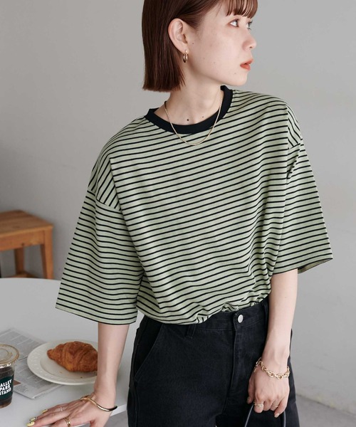 「DISCOAT」 半袖Tシャツ MEDIUM ベージュ系その他 レディース