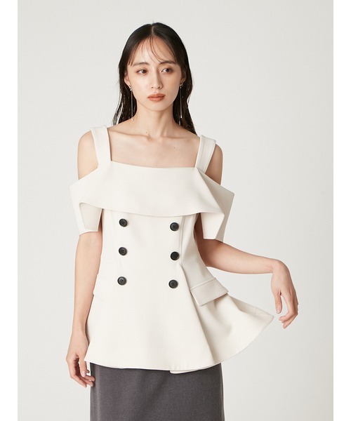 FRAY I.D オフショルぺプラムチュニック White 白 FRAY I.D オフショルペプラムチュニック 白 - メルカリ
