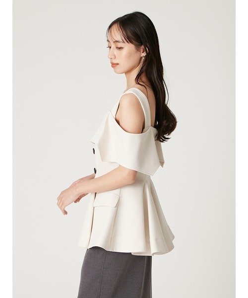 FRAY I.D tシャツ オフショルペプラムトップス レディース