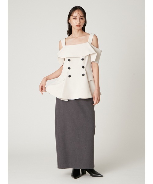FRAY I.D tシャツ オフショルペプラムトップス レディース