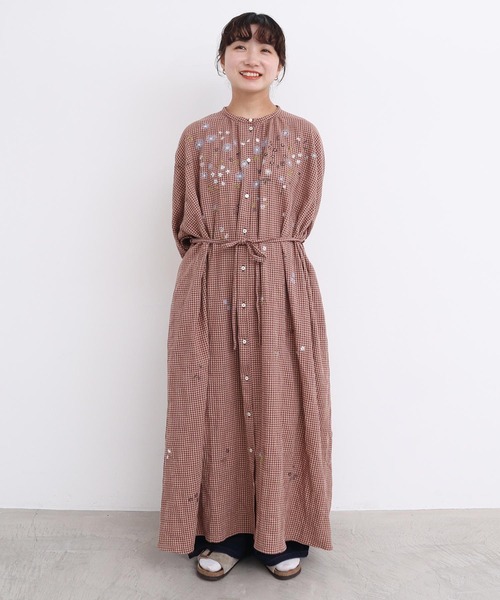 l'atelier du savon（アトリエドゥサボン） ワンピース ○お花スケッチ