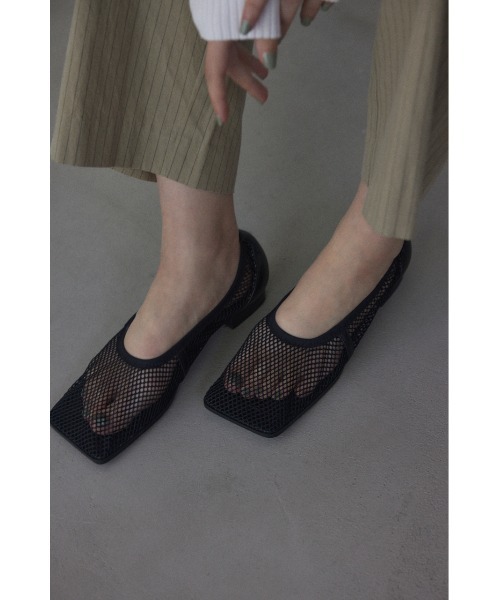 「BLACK BY MOUSSY」 フラットパンプス 38 ブラック レディース
