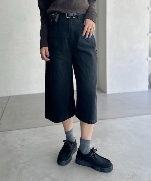 ジーンズ デニム デニムパンツ 「Good Riddance」膝丈デニムハーフ