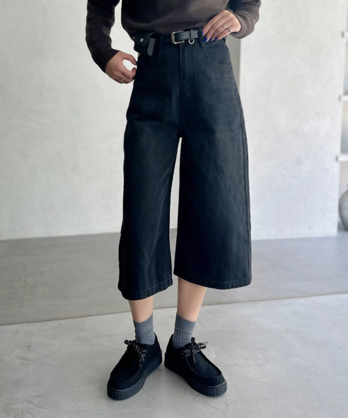 ジーンズ デニム デニムパンツ 「Good Riddance」膝丈デニムハーフ