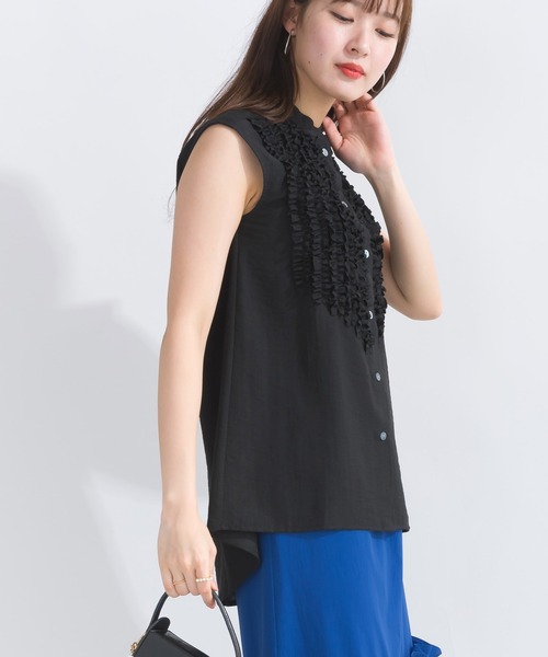 「PICCIN」 ノースリーブブラウス M アイボリー レディース_画像6