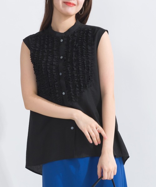 「PICCIN」 ノースリーブブラウス M アイボリー レディース_画像8