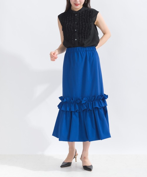 「PICCIN」 ノースリーブブラウス M アイボリー レディース_画像9