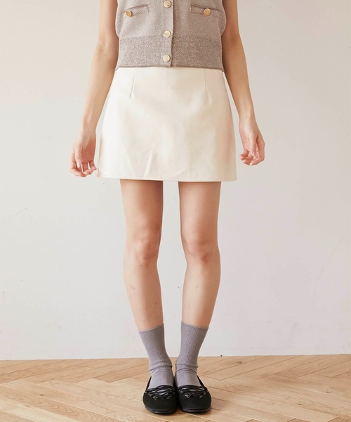 Luan（ルアン） スカート 「Luan」LEATHER MINI SKIRT/レザーミニ