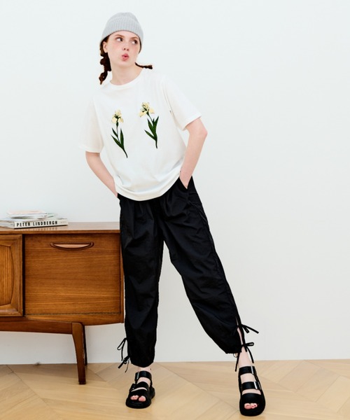 「MERLOT」 半袖Tシャツ FREE ホワイト レディース_画像4