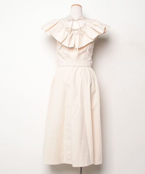 「REDYAZEL」 フリルセットアップ S ベージュ レディース_画像2