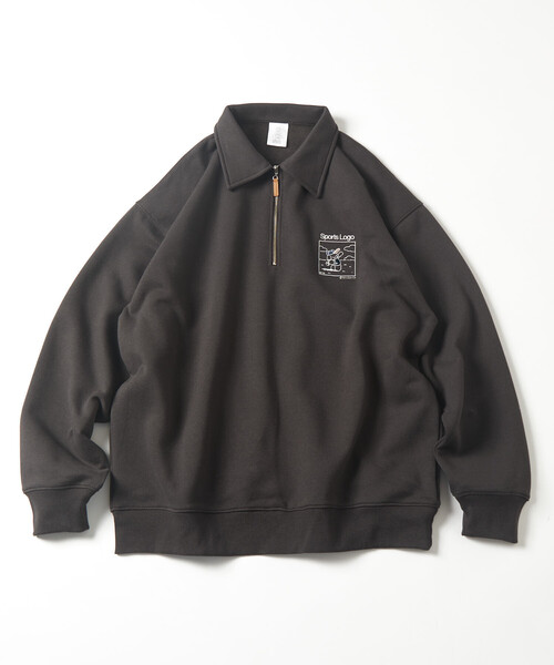 デュアルロゴ ハーフジップ スウェット FREAK'S STORE（フリークスストア） トレーナー スウェット tombonia