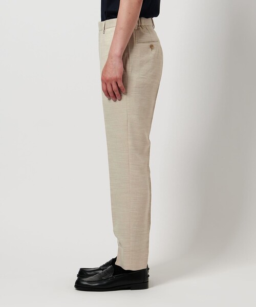 【BEIGE】リネンライク スラブツイル スラックス-セットアップ対応・マシンウォッシャブル-<A DAY IN THE LIFE> A DAY IN THE LIFE スラックス リネンライク スラブツイル ノー