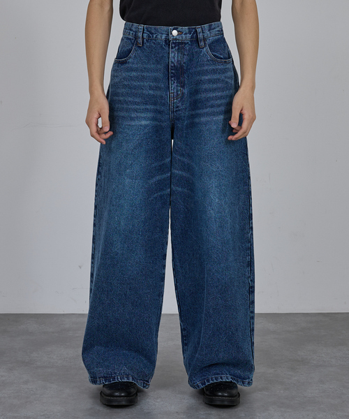 AH ABAHOUSE ジーンズ BLAST WIDE BAGGY DENIM PANTS / ブラスト