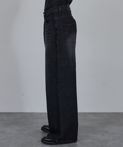 AH ABAHOUSE ワイドパンツ ジーンズ BLAST WIDE BAGGY DENIM PANTS 