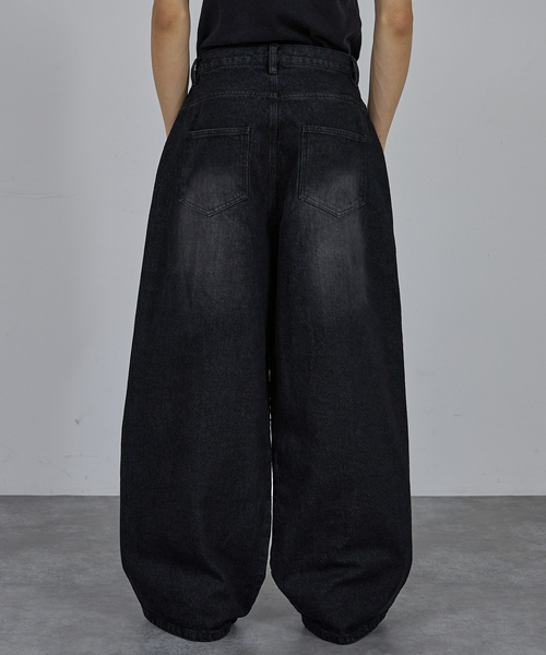 AH ABAHOUSE ワイドパンツ ジーンズ BLAST WIDE BAGGY DENIM PANTS 