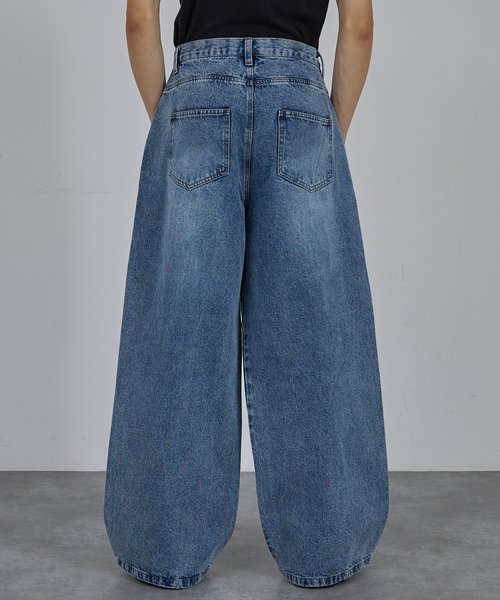 AH ABAHOUSE ワイドパンツ ジーンズ BLAST WIDE BAGGY DENIM PANTS