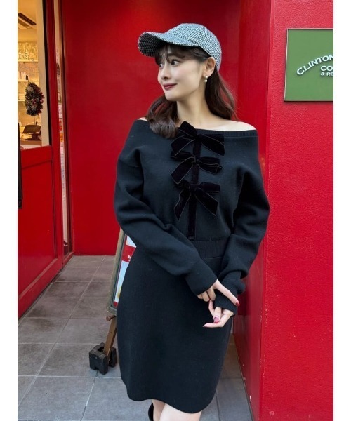 Her lip to ニットワンピース M ブラック レディース : ZOZOTOWN Yahoo