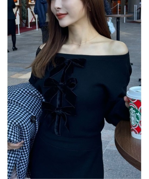 Her lip to ニットワンピース M ブラック レディース : ZOZOTOWN Yahoo