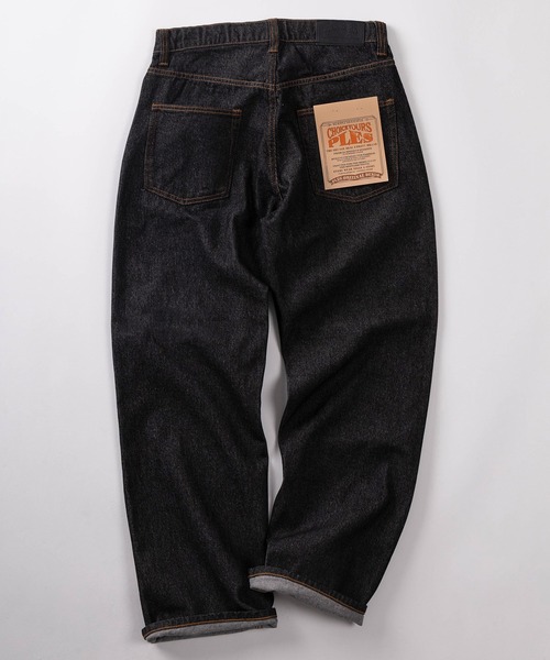 ジーンズ 「72」ワンウォッシュ ワイド デニムパンツ/ボタンフライ