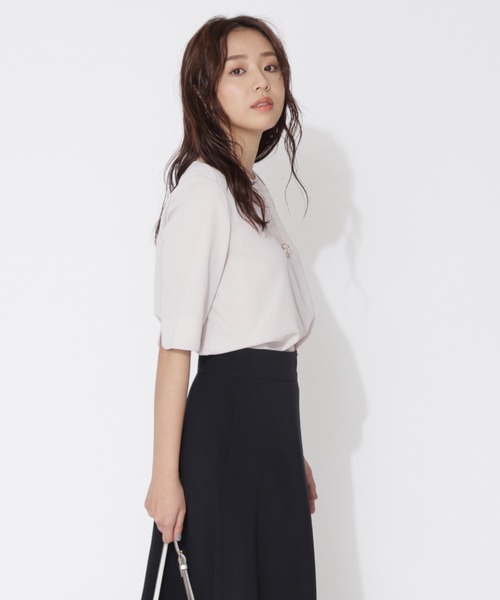 「NATURAL BEAUTY BASIC」 半袖ブラウス LARGE ピンク レディース_画像3