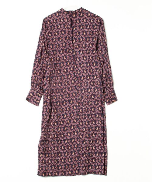 「SOULEIADO」 長袖ワンピース 36 ネイビー レディース_画像2